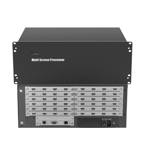 4U Modular Video Wall Processor, Multi I/O, Adjustable Resolution, Audio-Video Sync