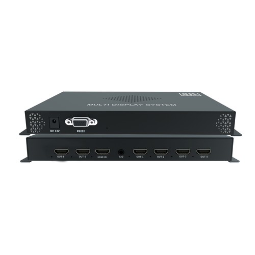 Professional LERGB 3500-P106 4K 1x6 DVI Video Wall Controller DIP Switch Serial Port Control Multi-Video Screen Processing Audio