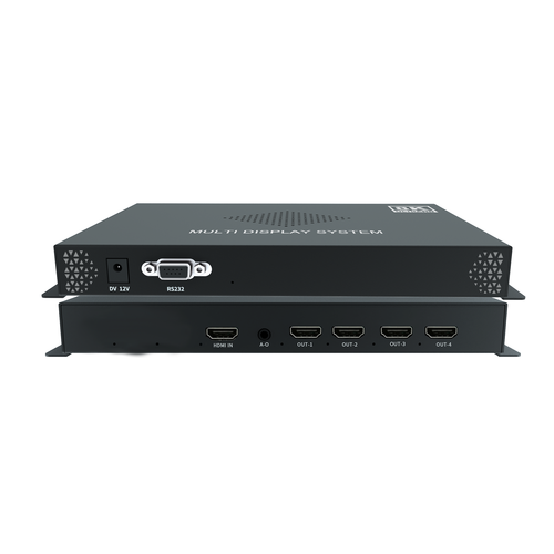 Professional LERGB Steel Audio Video & Lighting 4K 1x3 1x4 2x2 DVI Video Wall Controller with DIP Switch & Serial Port